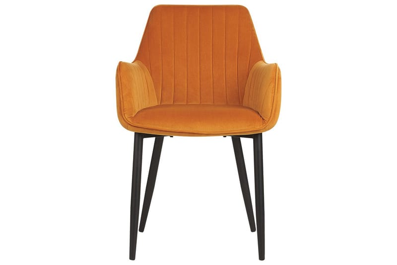 Set med 2 matstolar Wellston - Orange, svart - Möbler - Stolar & fåtöljer - Matstol & köksstol
