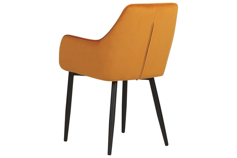 Set med 2 matstolar Wellston - Orange, svart - Möbler - Stolar & fåtöljer - Matstol & köksstol