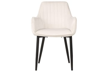 Set med 2 matstolar Wellston - Vit, Svart - Möbler - Stolar & fåtöljer - Matstol & köksstol
