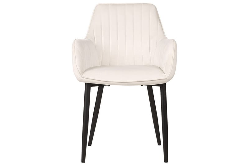 Set med 2 matstolar Wellston - Vit, Svart - Möbler - Stolar & fåtöljer - Matstol & köksstol