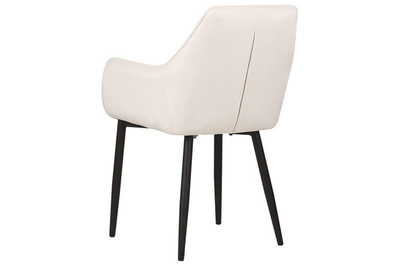 Set med 2 matstolar Wellston - Vit, Svart - Möbler - Stolar & fåtöljer - Matstol & köksstol