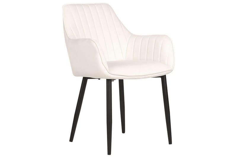 Set med 2 matstolar Wellston - Vit, Svart - Möbler - Stolar & fåtöljer - Matstol & köksstol