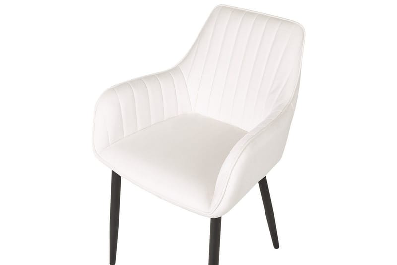 Set med 2 matstolar Wellston - Vit, Svart - Möbler - Stolar & fåtöljer - Matstol & köksstol