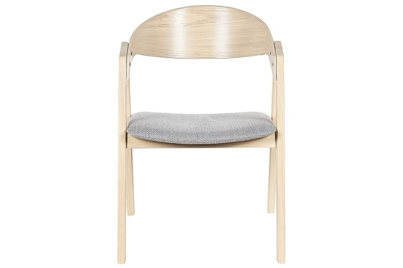 Set med 2 matstolar Yuba - Grå, ljust trä - Möbler - Stolar & fåtöljer - Matstol & köksstol