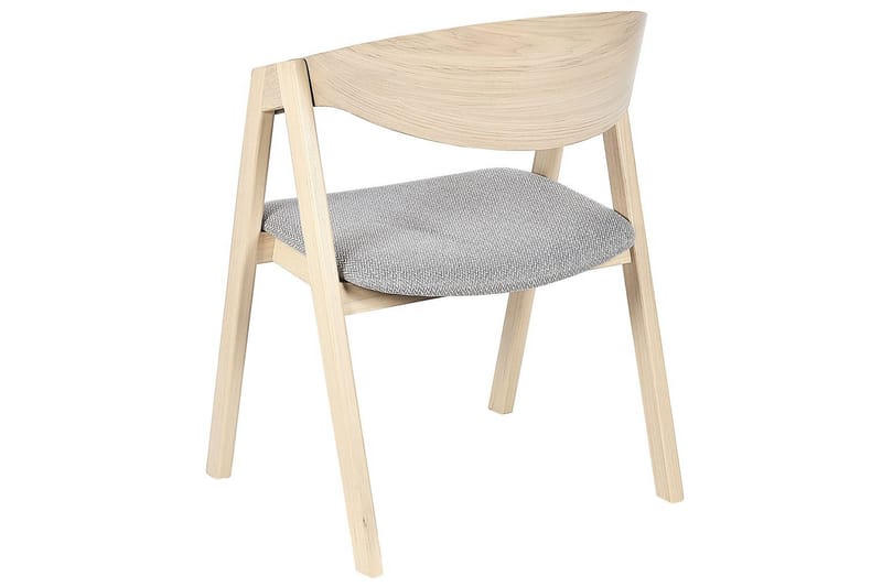 Set med 2 matstolar Yuba - Grå, ljust trä - Möbler - Stolar & fåtöljer - Matstol & köksstol