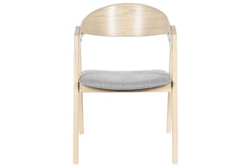 Set med 2 matstolar Yuba - Grå, ljust trä - Möbler - Stolar & fåtöljer - Matstol & köksstol