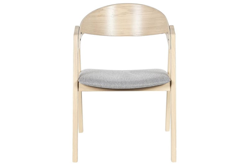 Set med 2 matstolar Yuba - Grå, ljust trä - Möbler - Stolar & fåtöljer - Matstol & köksstol