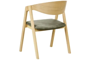 Set med 2 matstolar Yuba - Ljus trä, grön - Möbler - Stolar & fåtöljer - Matstol & köksstol
