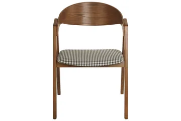 Set med 2 matstolar Yuba - Mörk trä, svart, vit - Möbler - Stolar & fåtöljer - Matstol & köksstol