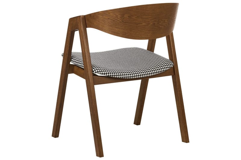 Set med 2 matstolar Yuba - Mörk trä, svart, vit - Möbler - Stolar & fåtöljer - Matstol & köksstol