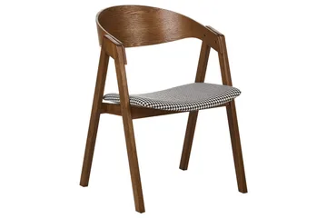 Set med 2 matstolar Yuba - Mörk trä, svart, vit - Möbler - Stolar & fåtöljer - Matstol & köksstol