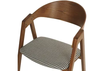 Set med 2 matstolar Yuba - Mörk trä, svart, vit - Möbler - Stolar & fåtöljer - Matstol & köksstol