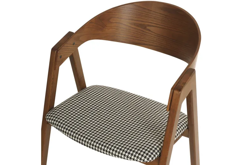 Set med 2 matstolar Yuba - Mörk trä, svart, vit - Möbler - Stolar & fåtöljer - Matstol & köksstol