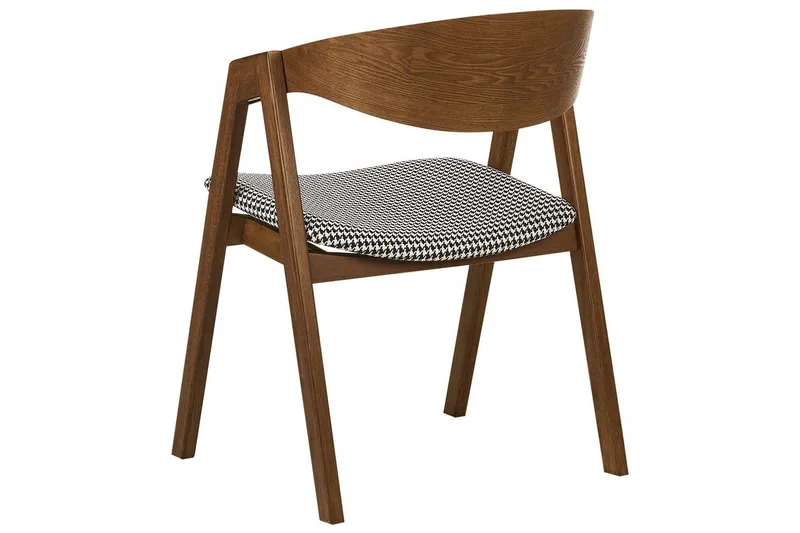 Set med 2 matstolar Yuba - Mörk trä, svart, vit - Möbler - Stolar & fåtöljer - Matstol & köksstol