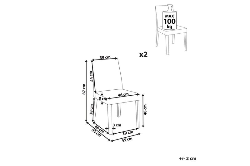 Set med 2 matstolar Phola - Möbler - Stolar & fåtöljer - Matstol & köksstol