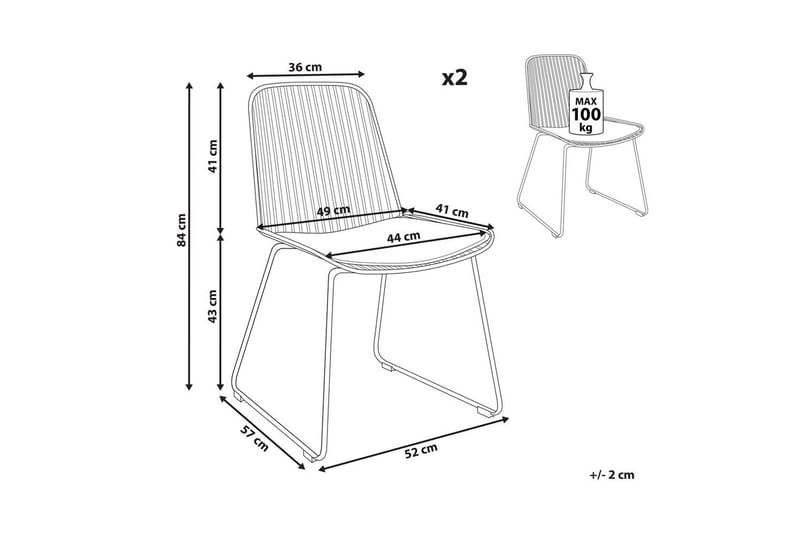 Set med 2 matstolar Pensacola - Möbler - Stolar & fåtöljer - Matstol & köksstol