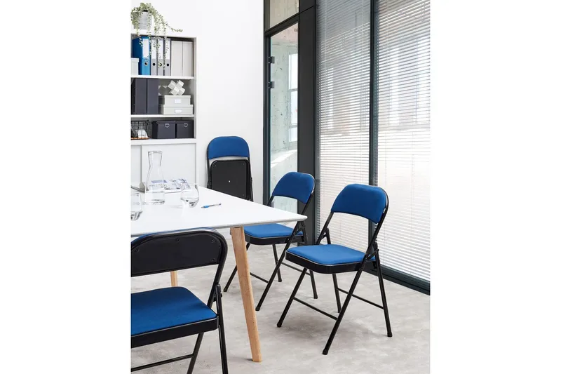 Set med 4 hopfällbara stolar Sparks - Blå, Svart - Möbler - Stolar & fåtöljer - Klappstol & stapelbara stolar