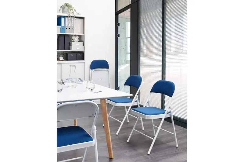 Set med 4 hopfällbara stolar Sparks - Blå, Vit - Möbler - Stolar & fåtöljer - Klappstol & stapelbara stolar