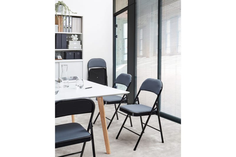 Set med 4 hopfällbara stolar Sparks - Grå, svart - Möbler - Stolar & fåtöljer - Klappstol & stapelbara stolar