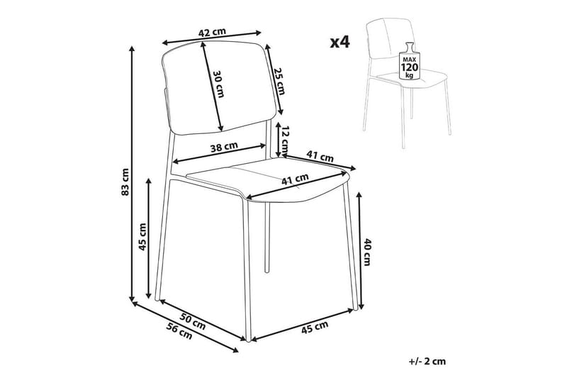 Set med 4 matstolar Astoria - Svart - Möbler - Stolar & fåtöljer - Matstol & köksstol