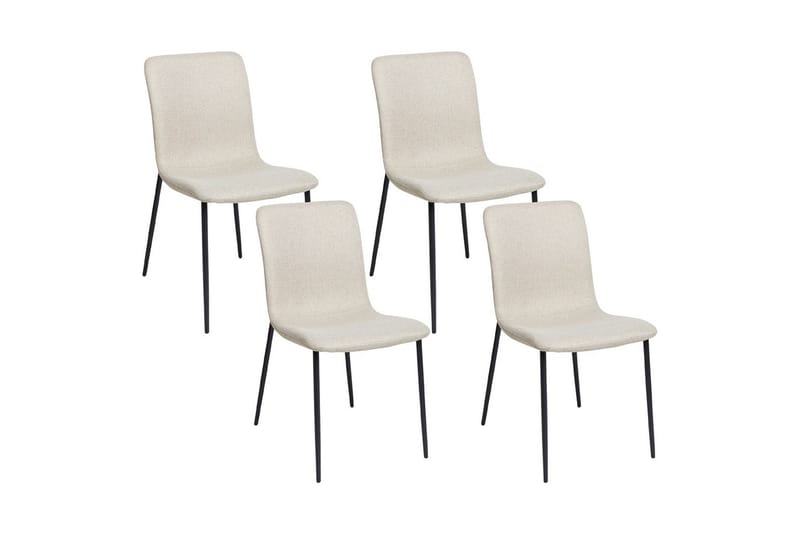 Set med 4 matstolar Glendive - Beige, svart - Möbler - Stolar & fåtöljer - Matstol & köksstol