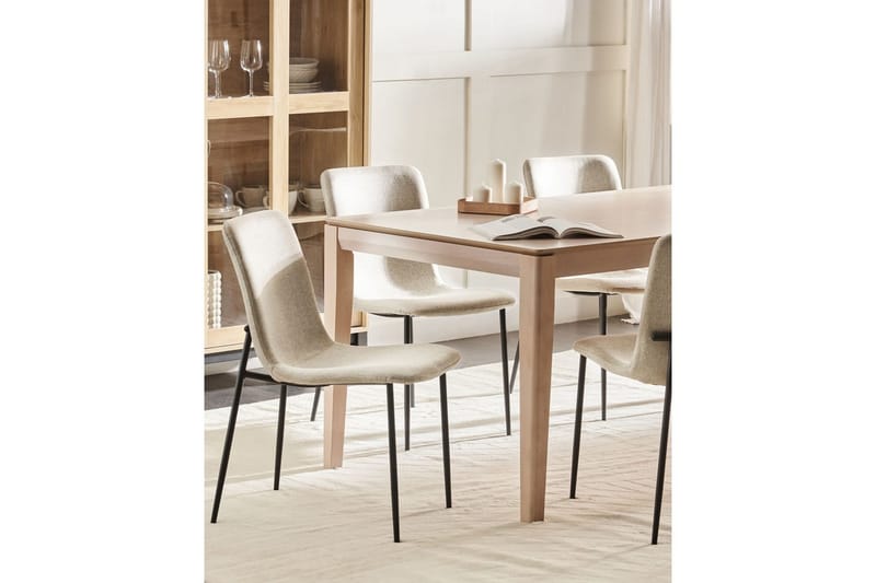 Set med 4 matstolar Glendive - Beige, svart - Möbler - Stolar & fåtöljer - Matstol & köksstol