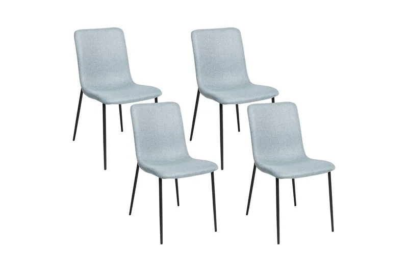 Set med 4 matstolar Glendive - Blå, Svart - Möbler - Stolar & fåtöljer - Matstol & köksstol