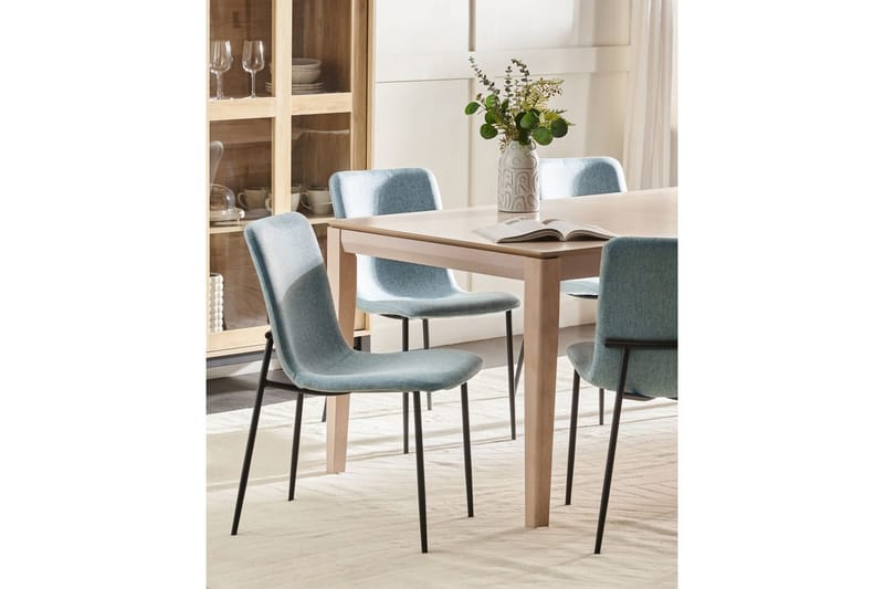 Set med 4 matstolar Glendive - Blå, Svart - Möbler - Stolar & fåtöljer - Matstol & köksstol