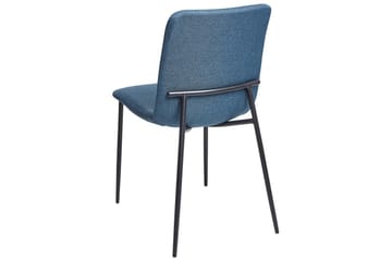 Set med 4 matstolar Glendive - Mörkblå, Svart - Möbler - Stolar & fåtöljer - Matstol & köksstol