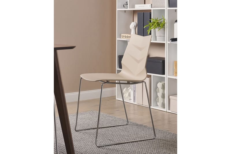 Set med 4 matstolar Hartley - Beige, Silver - Möbler - Stolar & fåtöljer - Matstol & köksstol