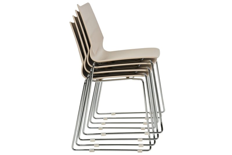 Set med 4 matstolar Hartley - Beige, Silver - Möbler - Stolar & fåtöljer - Matstol & köksstol