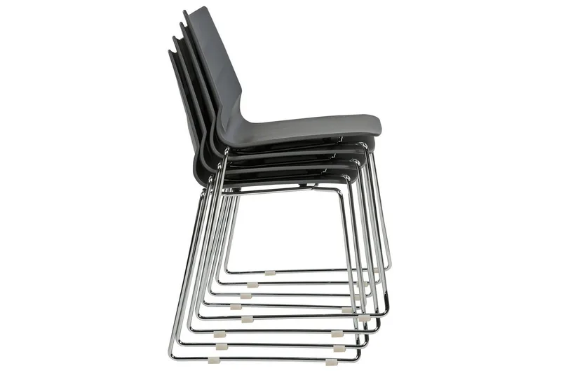 Set med 4 matstolar Hartley - Mörkgrå, Silver - Möbler - Stolar & fåtöljer - Matstol & köksstol