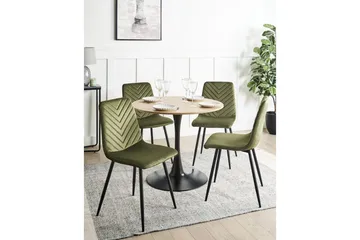 Set med 4 matstolar Havre - Grön, Svart - Möbler - Stolar & fåtöljer - Matstol & köksstol