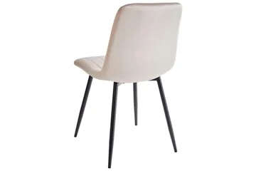Set med 4 matstolar Kalispell - Beige, svart - Möbler - Stolar & fåtöljer - Matstol & köksstol