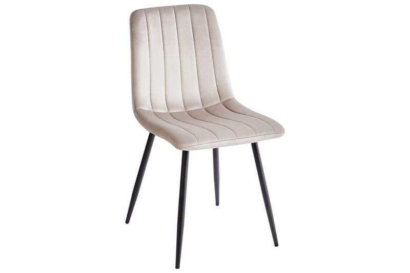 Set med 4 matstolar Kalispell - Beige, svart - Möbler - Stolar & fåtöljer - Matstol & köksstol