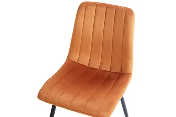 Set med 4 matstolar Kalispell - Orange, svart - Möbler - Stolar & fåtöljer - Matstol & köksstol