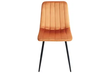 Set med 4 matstolar Kalispell - Orange, svart - Möbler - Stolar & fåtöljer - Matstol & köksstol