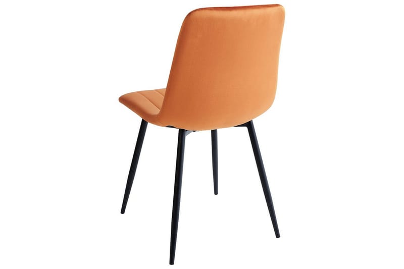 Set med 4 matstolar Kalispell - Orange, svart - Möbler - Stolar & fåtöljer - Matstol & köksstol