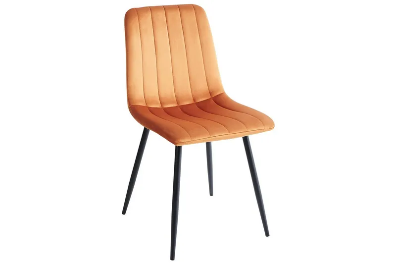 Set med 4 matstolar Kalispell - Orange, svart - Möbler - Stolar & fåtöljer - Matstol & köksstol