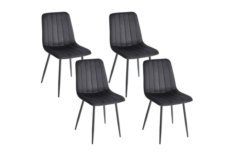Set med 4 matstolar Kalispell - Svart - Möbler - Stolar & fåtöljer - Matstol & köksstol