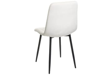 Set med 4 matstolar Kalispell - Vit, Svart - Möbler - Stolar & fåtöljer - Matstol & köksstol