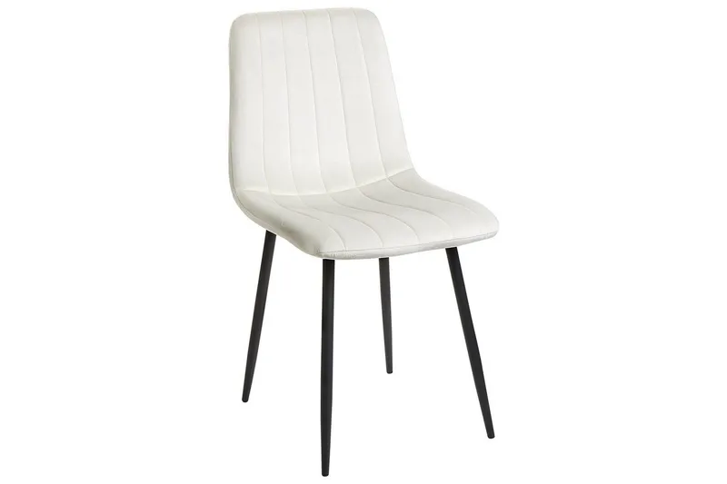 Set med 4 matstolar Kalispell - Vit, Svart - Möbler - Stolar & fåtöljer - Matstol & köksstol
