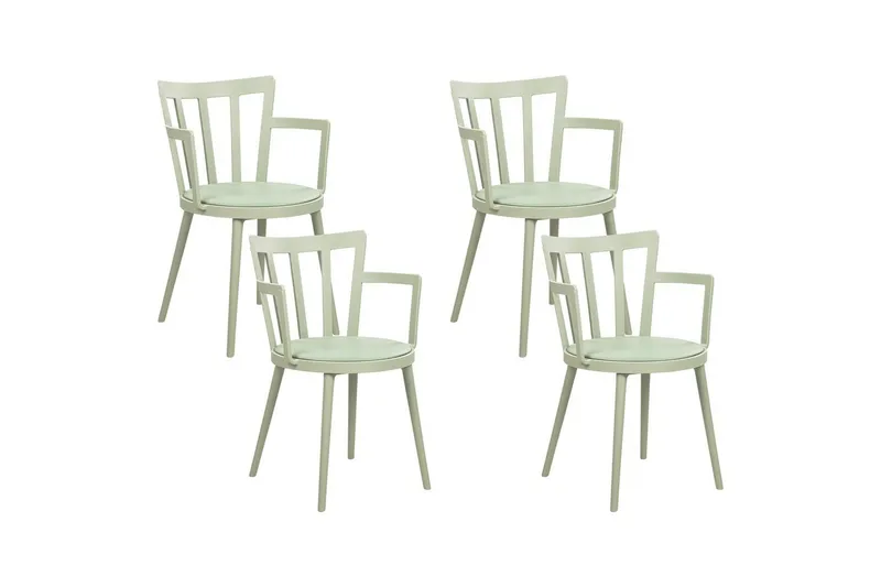 Set med 4 matstolar Morill, Grön