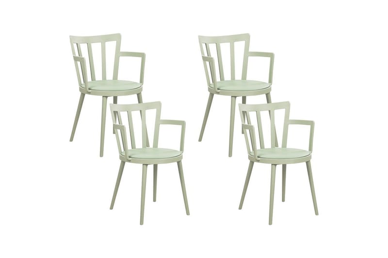 Set med 4 matstolar Morill, Grön