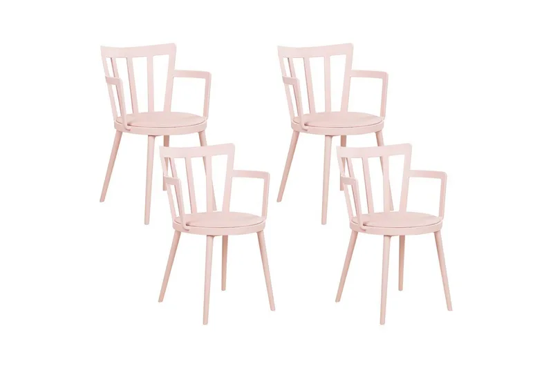 Set med 4 matstolar Morill, Rosa