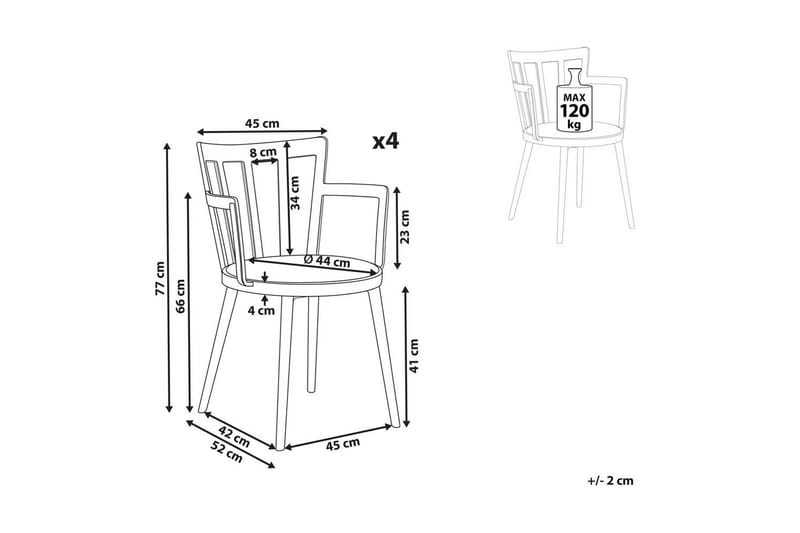 Set med 4 matstolar Morill - Vit - Möbler - Stolar & fåtöljer - Matstol & köksstol