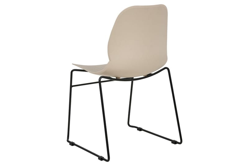 Set med 4 matstolar Panora - Beige, svart - Möbler - Stolar & fåtöljer - Matstol & köksstol