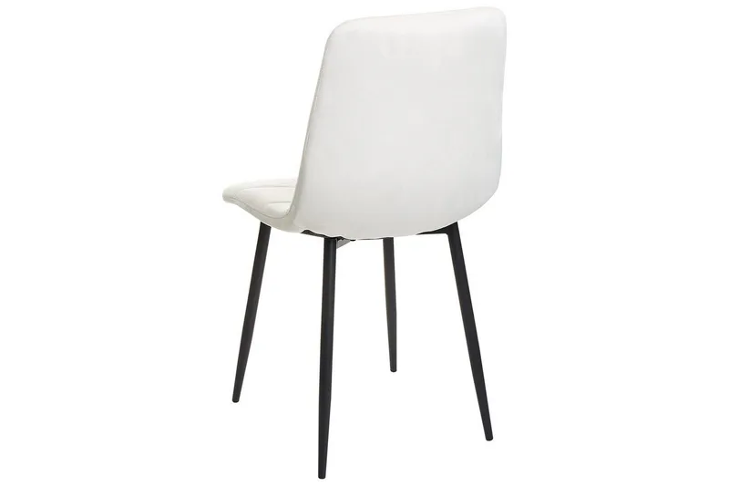 Set med 4 matstolar Powell - Vit, Svart - Möbler - Stolar & fåtöljer - Matstol & köksstol
