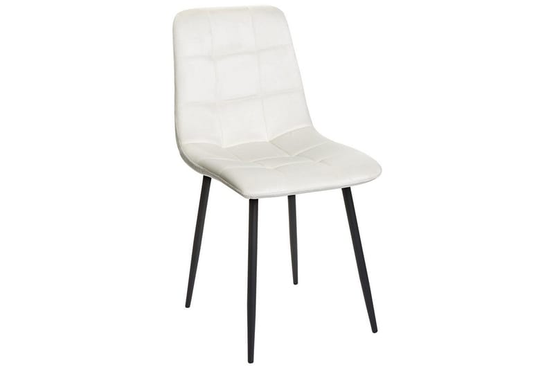 Set med 4 matstolar Powell - Vit, Svart - Möbler - Stolar & fåtöljer - Matstol & köksstol