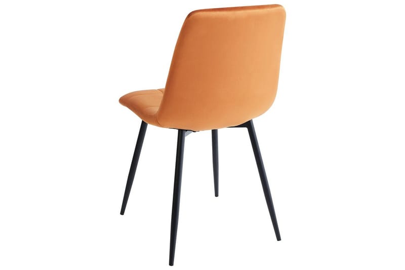 Set med 4 matstolar Powell - Orange, svart - Möbler - Stolar & fåtöljer - Matstol & köksstol